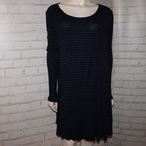 🖤💙 Love, Fire Striped Dress · Blue & Black · Size XL